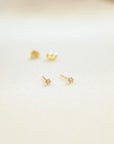 Tiny Prong Stud Earrings Earrings P&K   