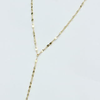 April Shimmer Lariat Necklace Necklaces P&K Yellow gold  