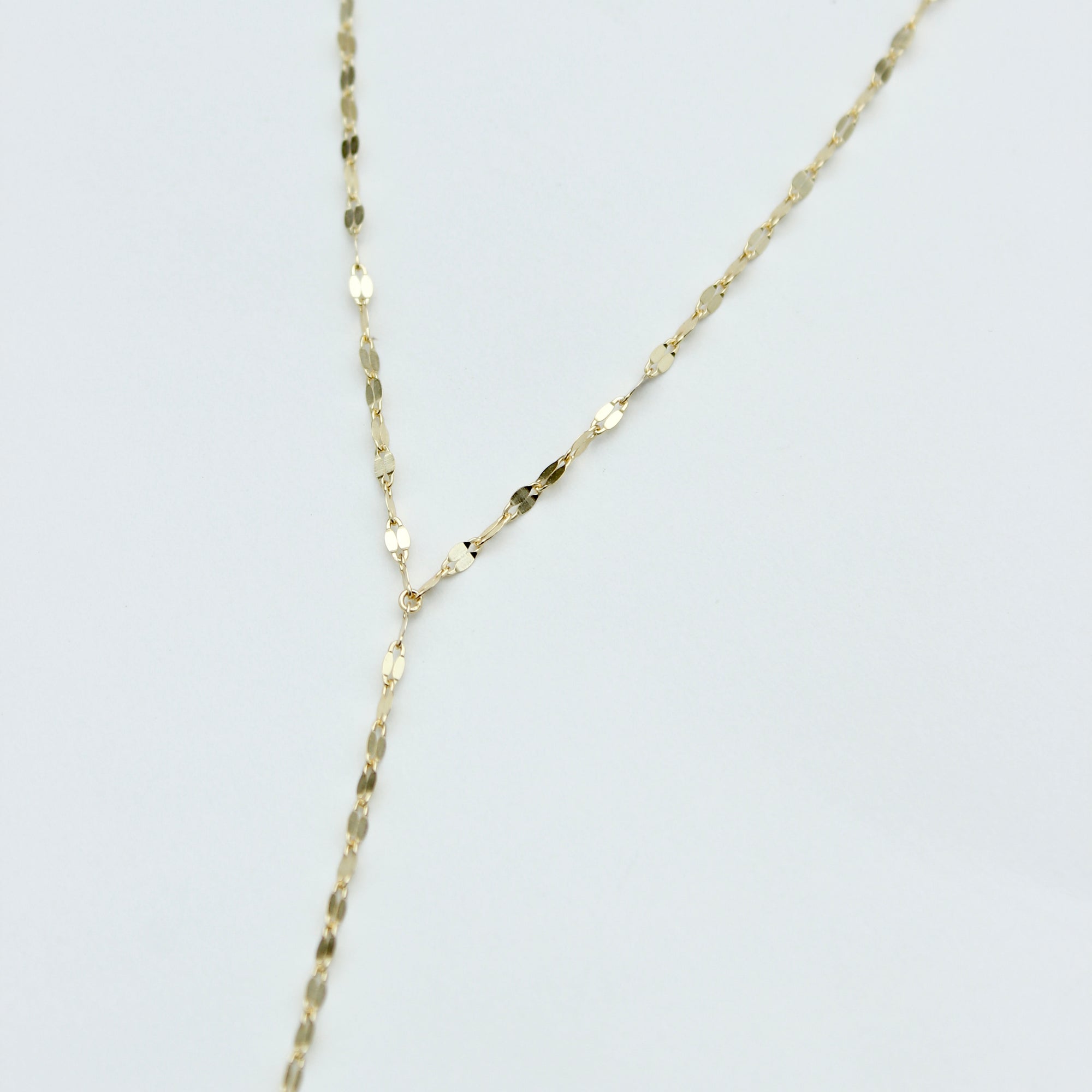 April Shimmer Lariat Necklace Necklaces P&K Yellow gold  