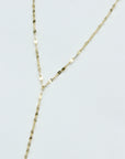 April Shimmer Lariat Necklace Necklaces P&K Yellow gold  