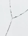 April Shimmer Lariat Necklace Necklaces P&K Silver  