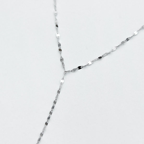 April Shimmer Lariat Necklace Necklaces P&K Silver  