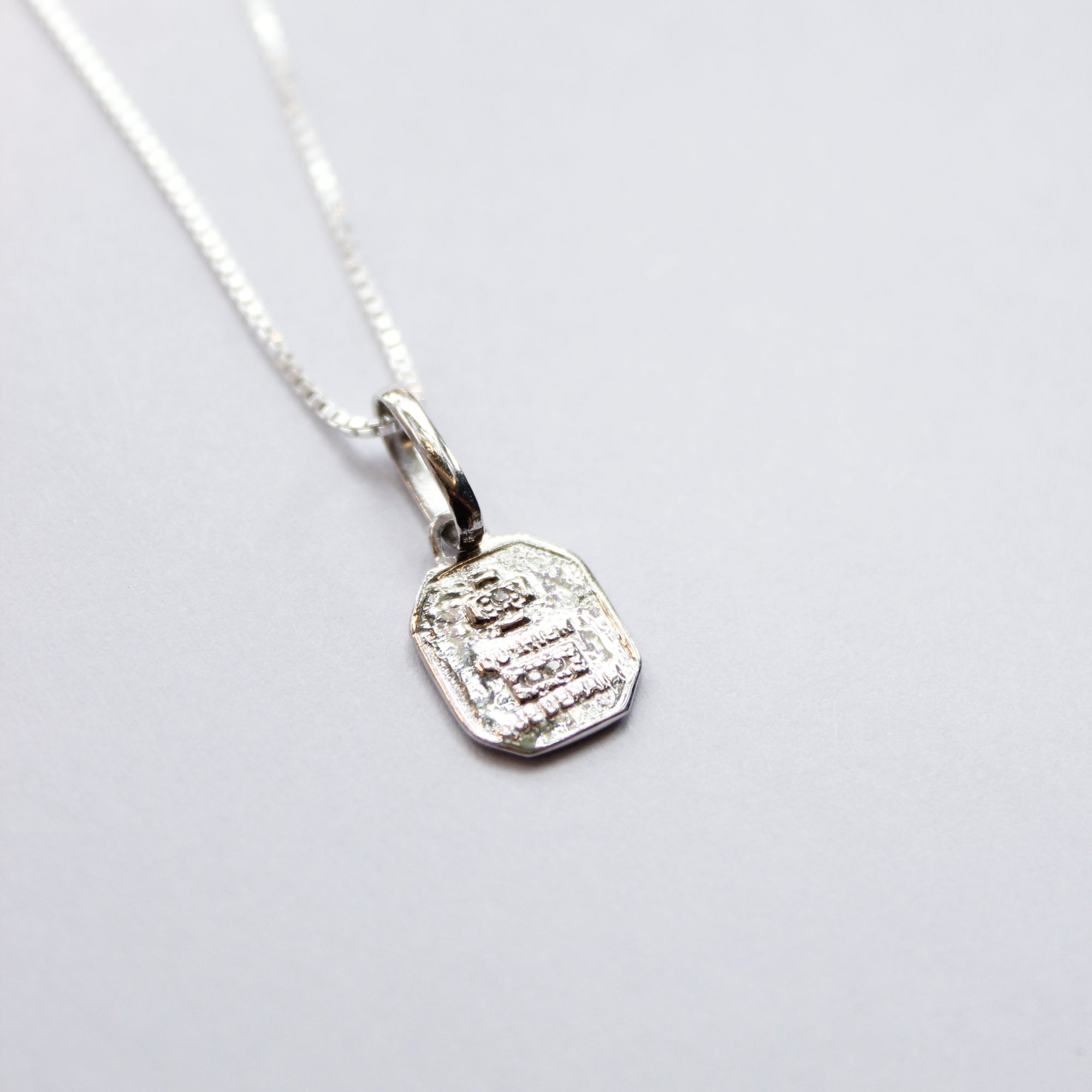 Love Token Necklace Square | Silver Necklaces Leah Alexandra   