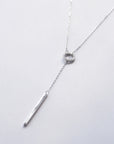 Emily Pull Through Bar Lariat Necklaces P&K Silver  