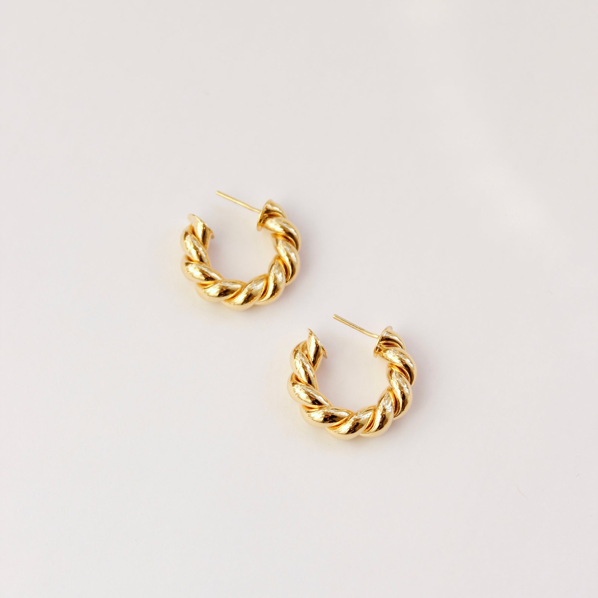 Chunky Twist Hoop Earrings Earrings P&amp;K   