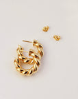 Chunky Twist Hoop Earrings Earrings P&K   