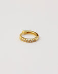 Lani Huggie Hoop Earring | Single Earrings P&K Gold/White CZ 8mm  