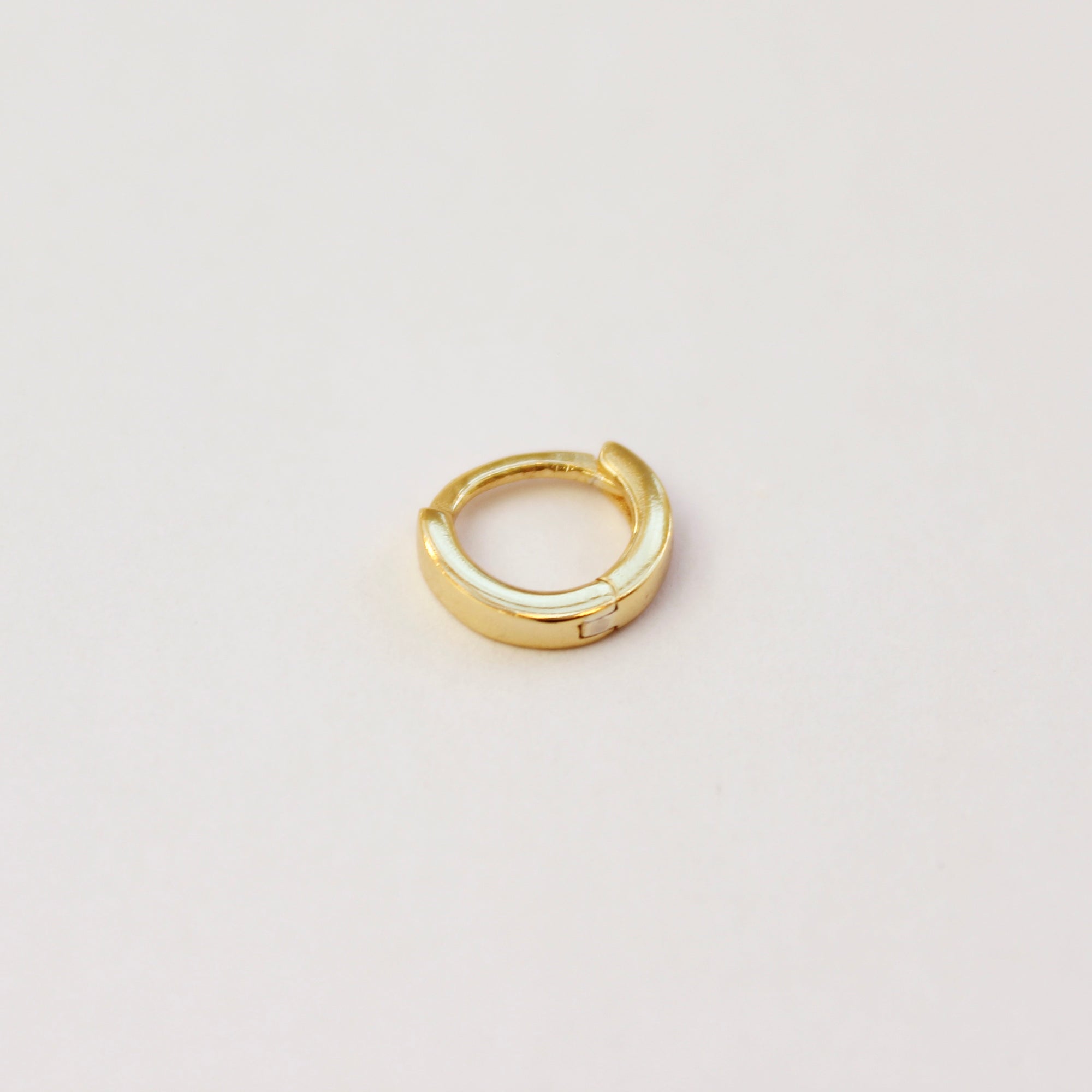 Tiny Huggie Hoop Earring | Single Earrings P&K Yellow Gold  