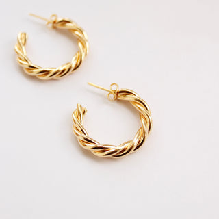 Marrakesh Twisted Hoops Earrings P&K   