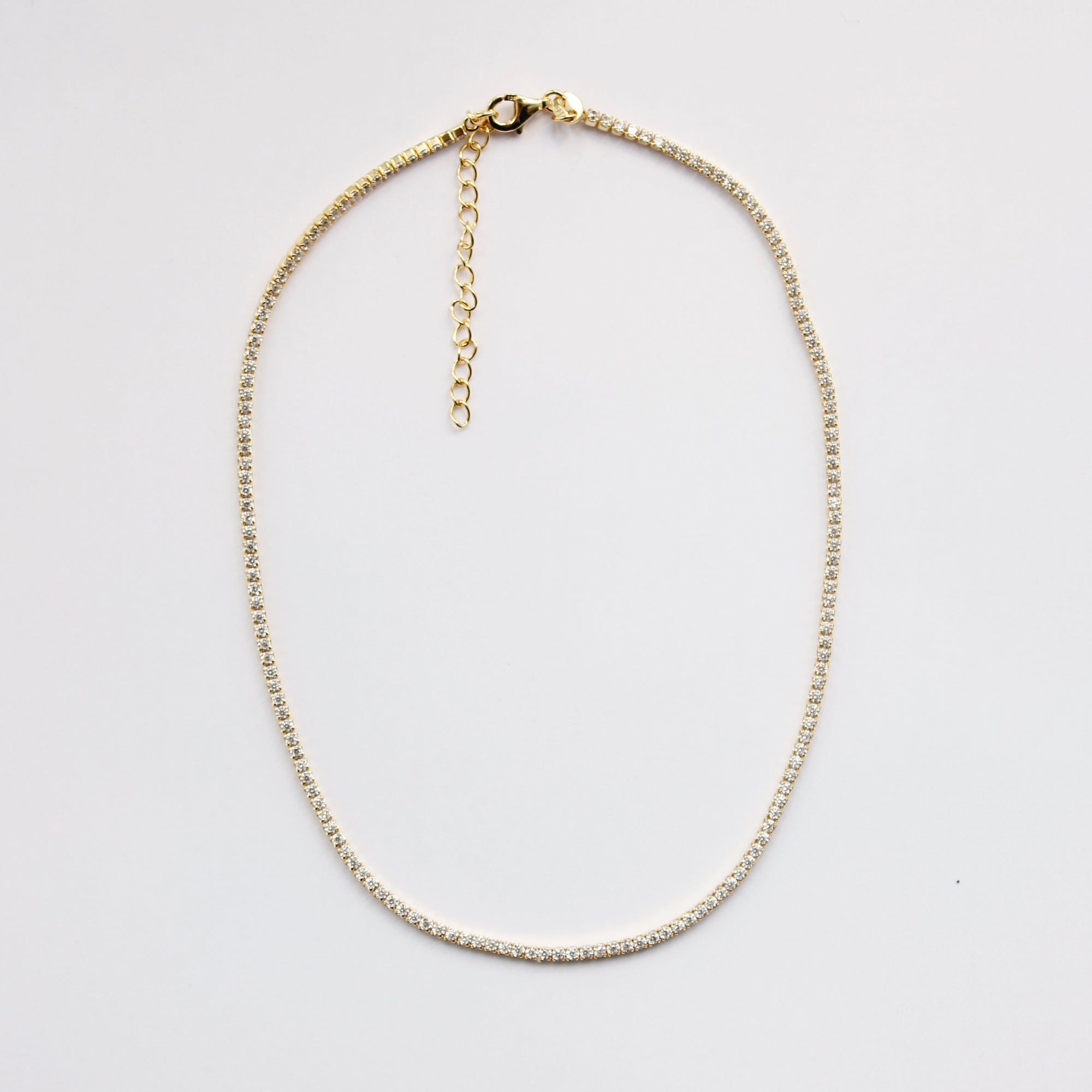 Leslie Crystal Choker Necklace Necklaces P&K Yellow gold  