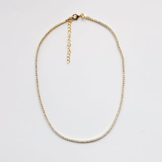 Leslie Crystal Choker Necklace Necklaces P&K Yellow gold  