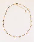 Khaya Beaded Gem Choker Necklaces P&K Multi Purple  