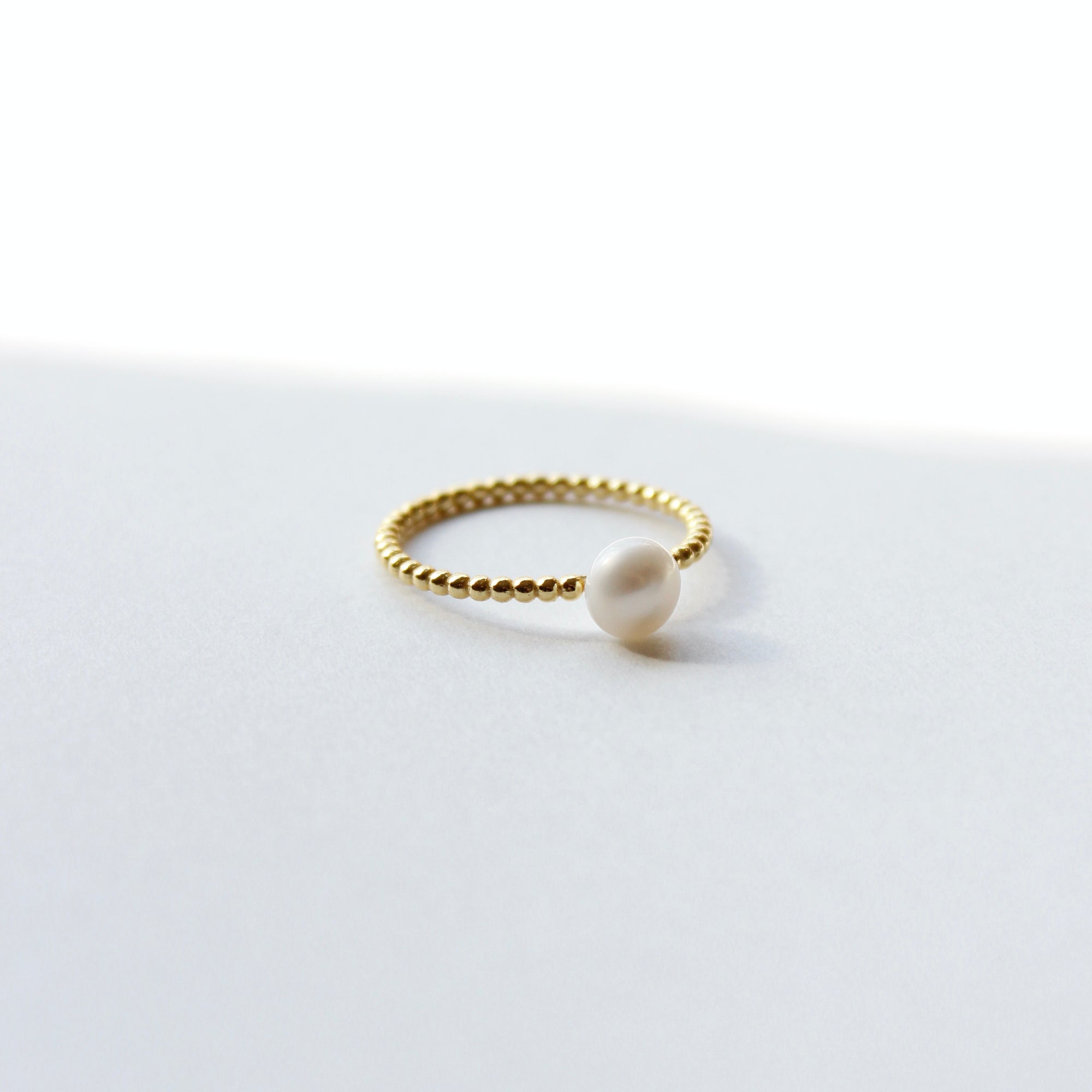 Beaded Pearl Ring Rings P&K   