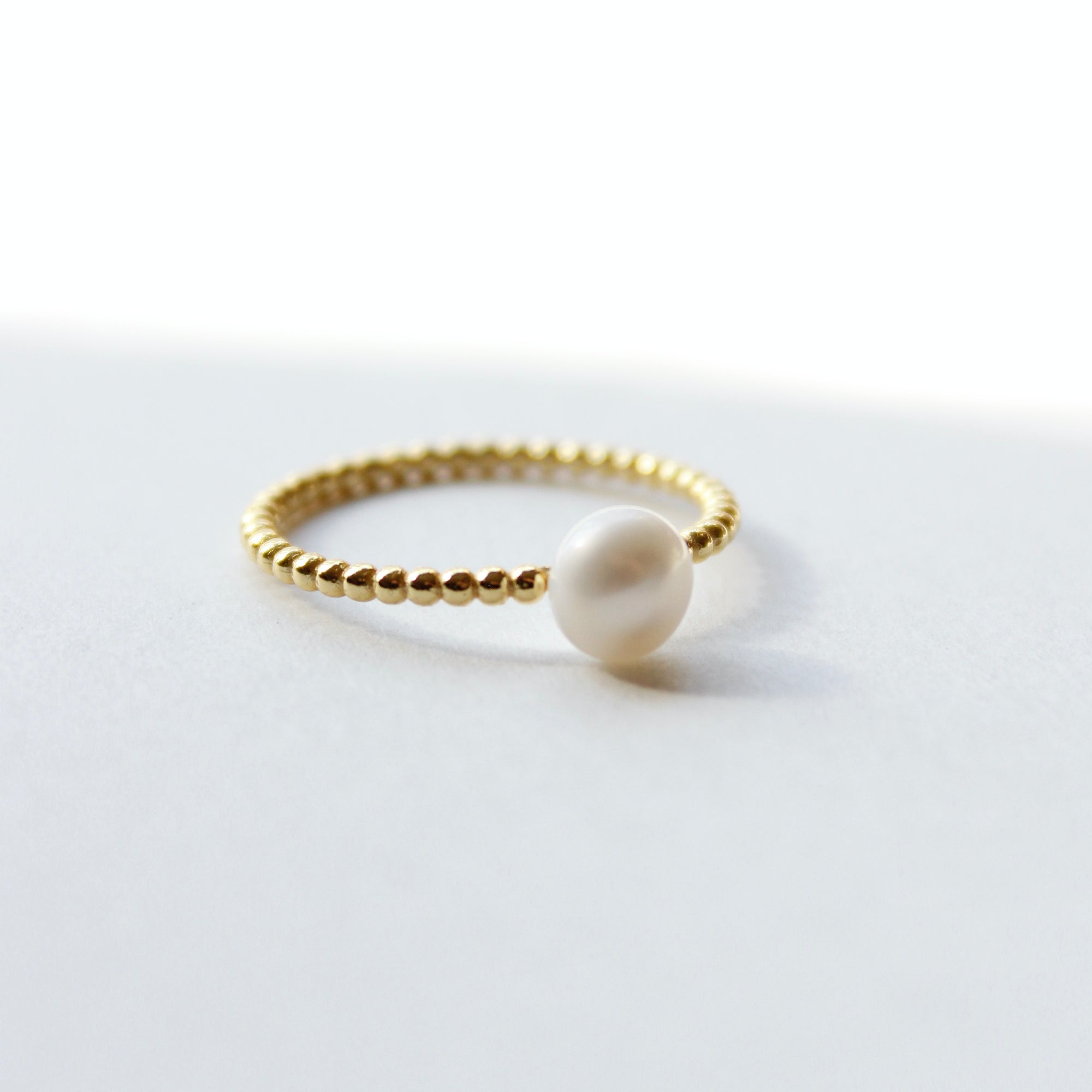 Beaded Pearl Ring Rings P&K 6  