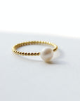 Beaded Pearl Ring Rings P&K 6  