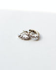 Tiny Bezel Huggie Earrings Earrings P&K Silver  
