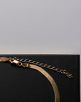 Herringbone Chain Necklace Necklaces P&K Yellow Gold | 13-15"  