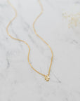 Tiny Hamsa Hand Necklace Necklaces P&K Yellow Gold  