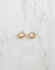 Small Chunky Huggies | 14K Earrings P&K   