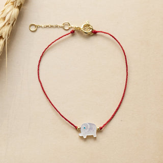 Elephant Bracelet | Mother of Pearl Bracelets P&K Red/Gold  