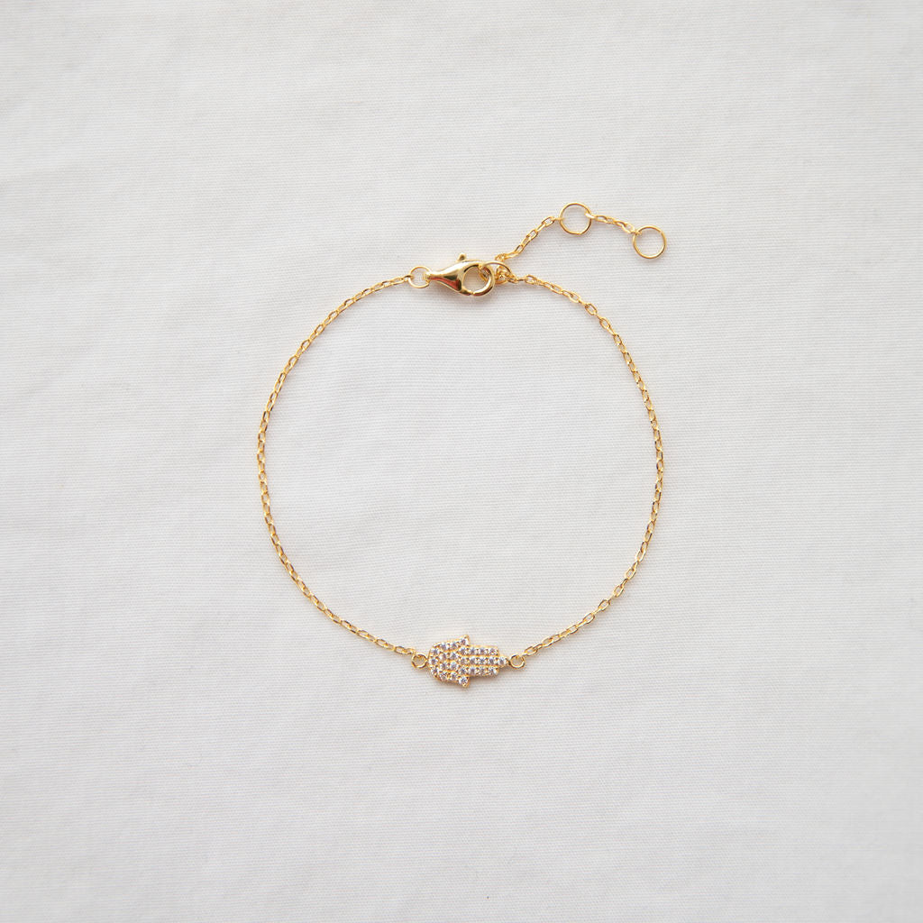 Pave Hamsa Hand Bracelet Bracelets Jewelry Design Group   