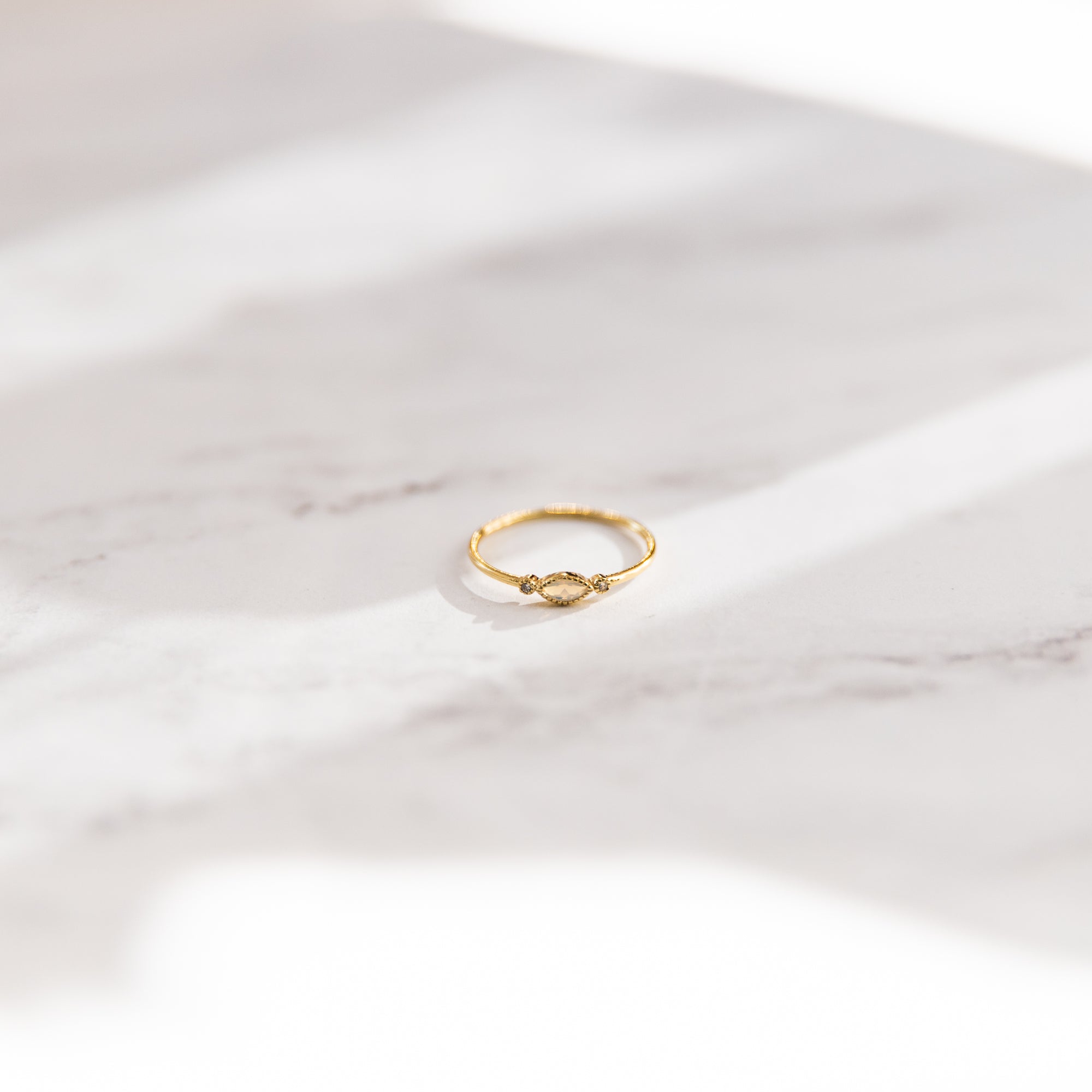 Mini Marquis Stone Ring Rings P&K White CZ 5 