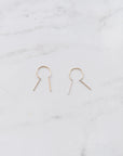 Double Bar Open Hoop Earrings Earrings P&K Silver  