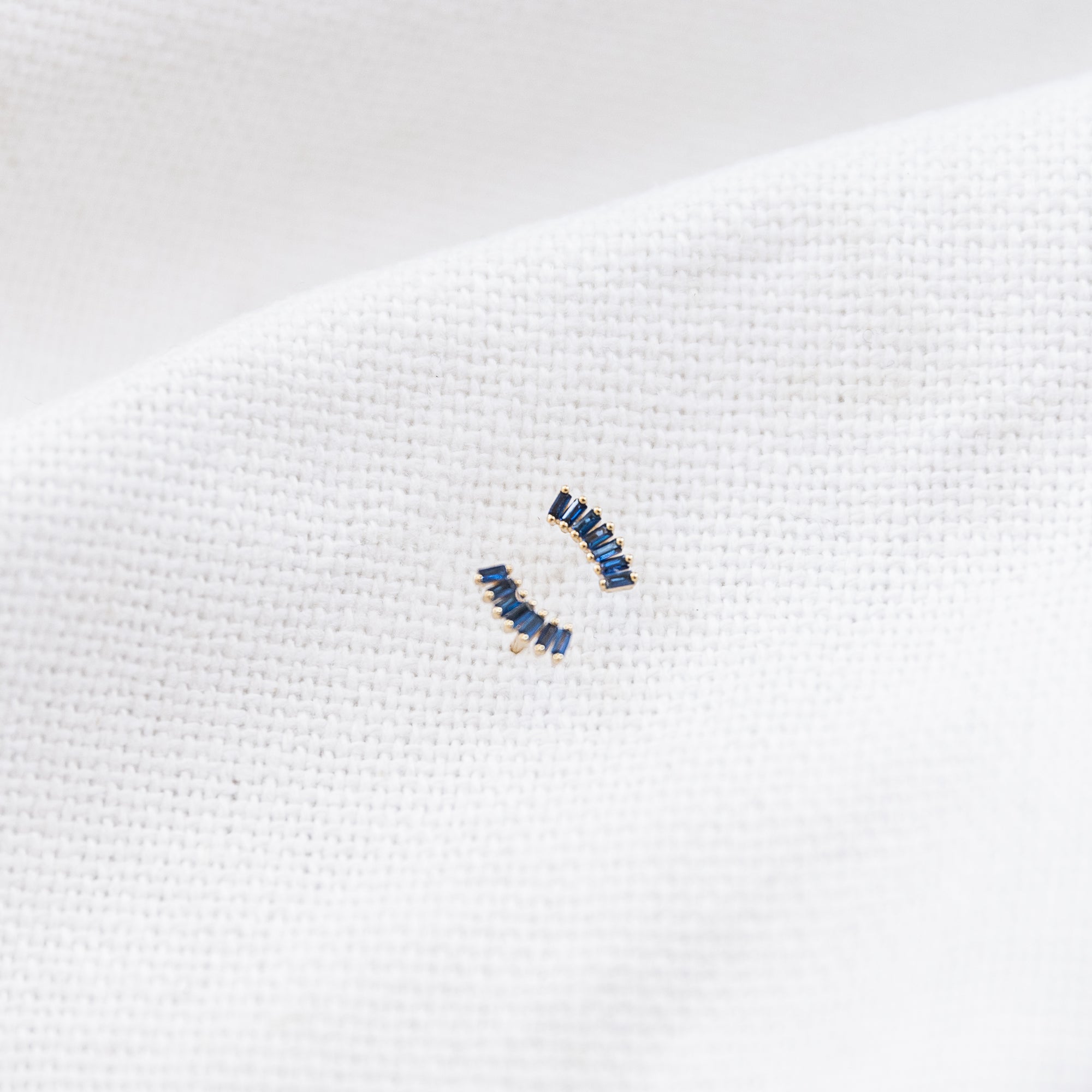 Fan Stone Stud Earrings Earrings P&K Blue  