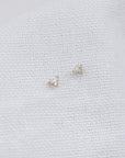 Baguette Circle Stud Earrings Earrings P&K   