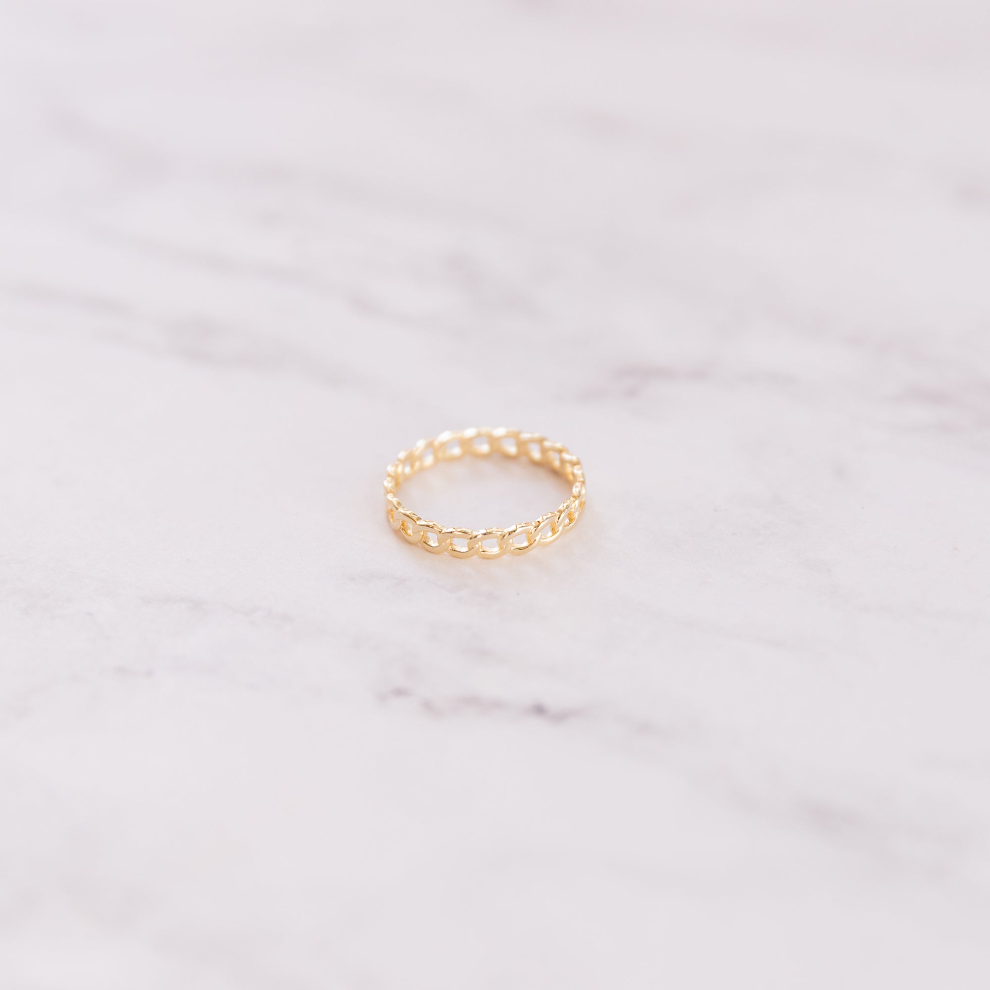 Mini Chain Ring Rings P&K Yellow gold 5 