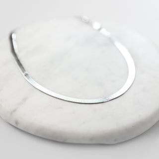 Herringbone Chain Necklace Necklaces P&K Silver | 13-16"  
