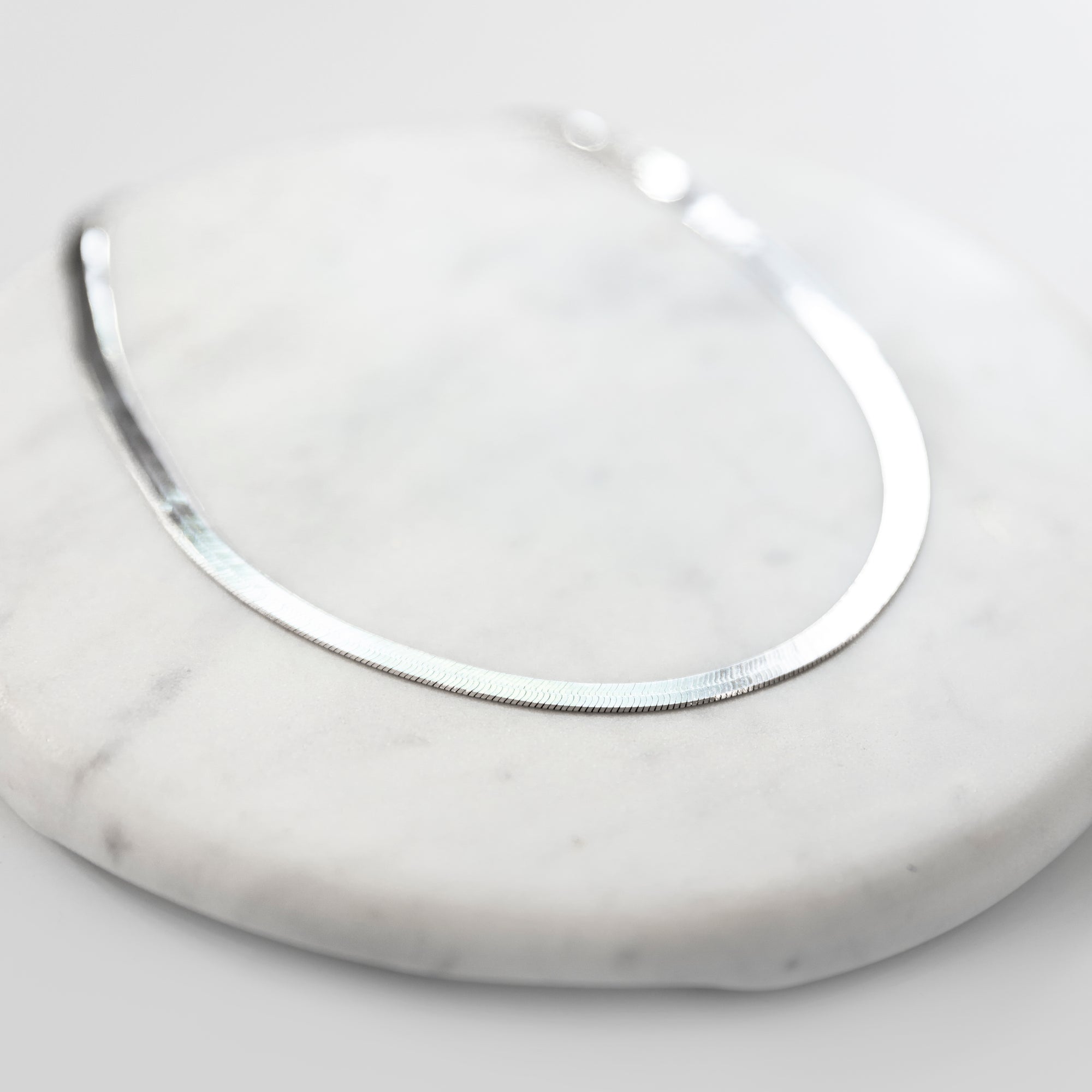 Herringbone Chain Necklace Necklaces P&K Silver | 13-16"  