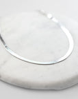 Herringbone Chain Necklace Necklaces P&K Silver | 13-16"  