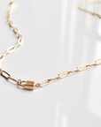 Jessa Lock Necklace Necklaces THATCH Gold  