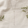 Blair Bezel Lariat Necklace Necklaces P&K Silver  