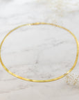 Thin Herringbone Necklace Necklaces Jewelry Design Group Yellow Gold/16"  