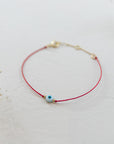 Mother of Pearl Eye Bracelet Bracelets P&K Red/Gold  