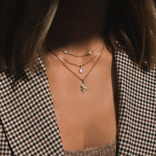Sofia Slice Necklace | Moonstone Necklaces Leah Alexandra   