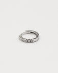 Lani Huggie Hoop Earring | Single Earrings P&K Silver/White CZ 8mm  