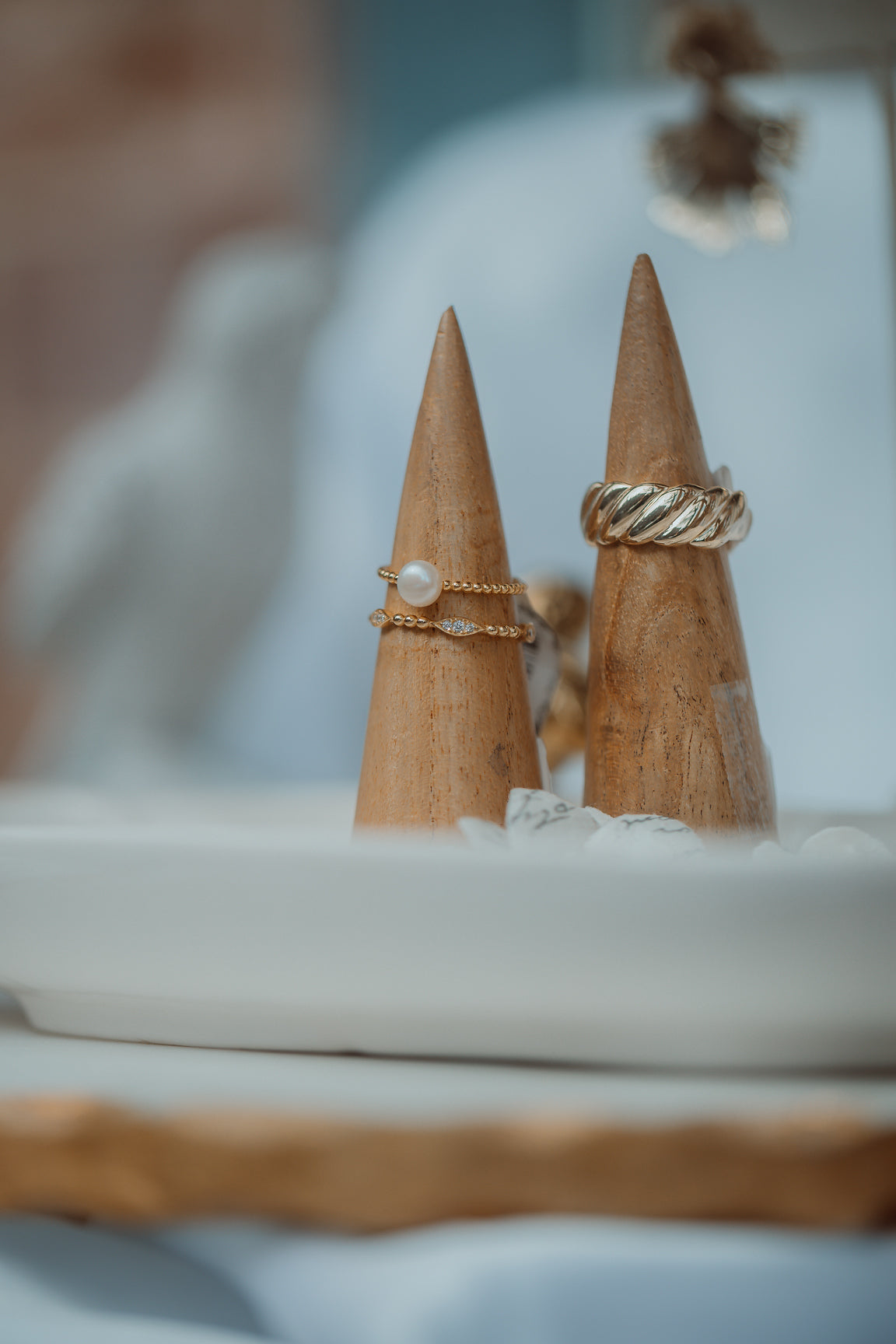 Beaded Pearl Ring Rings P&K   
