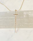 Modern Cross Necklace | Goldfill Necklaces Bonnie Boardman Jewelry   