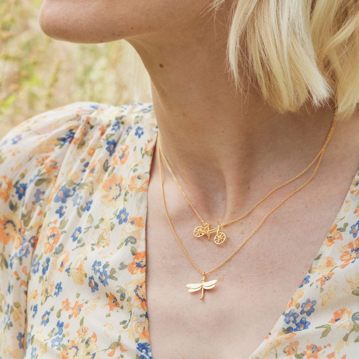 Dragonfly Charm Necklace Necklaces Alex Monroe   