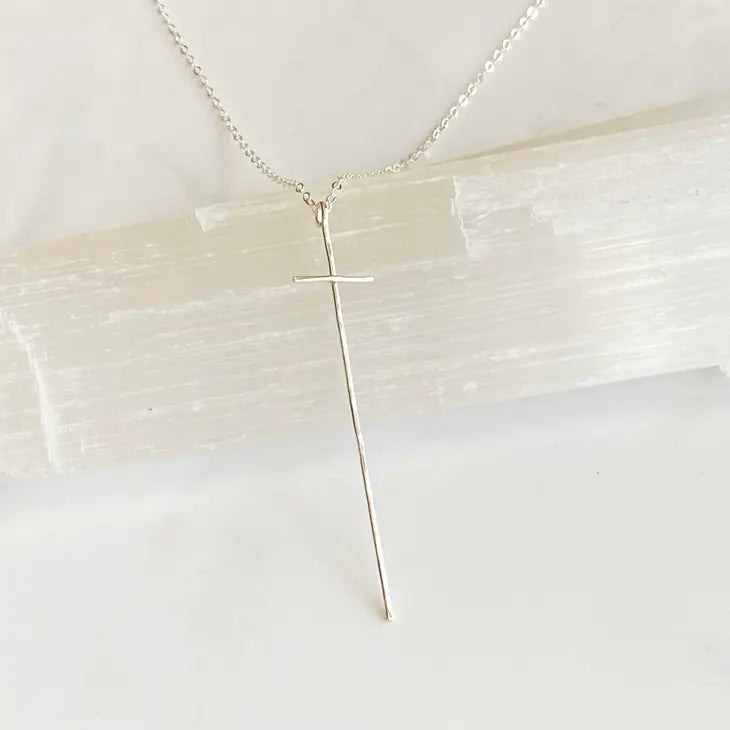 Modern Cross Necklace | Silver Necklaces Bonnie Boardman Jewelry   